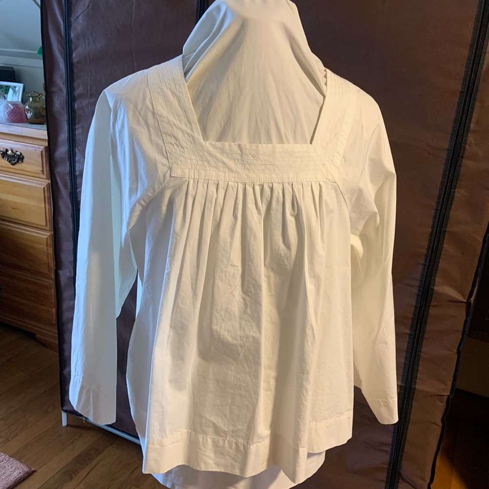 Madewell square neck peasant top